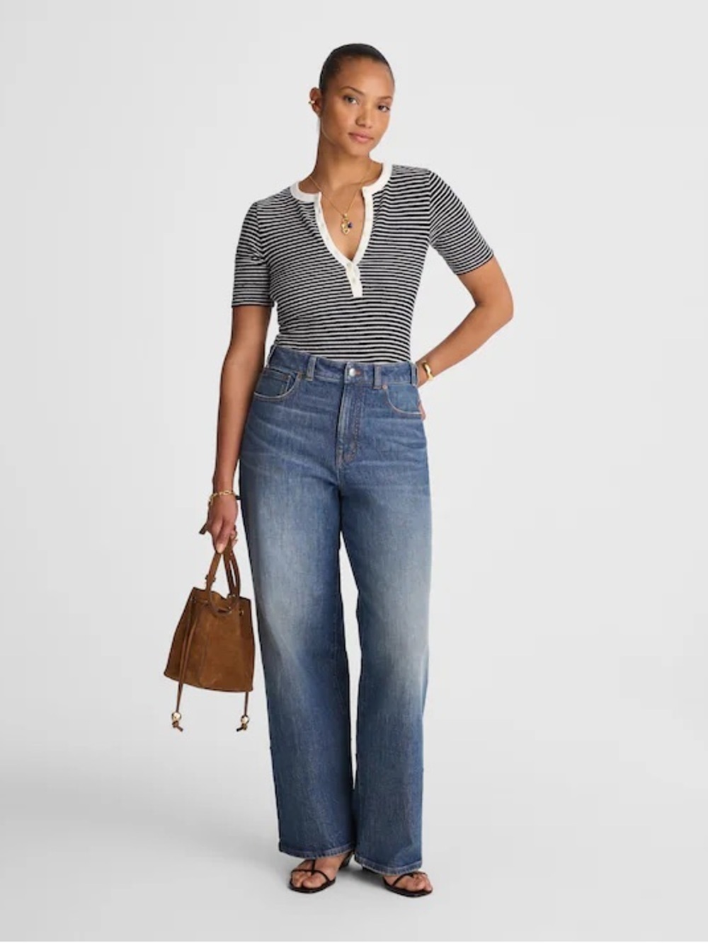 Madewell The Petite Curvy Perfect Vintage Wide-Leg Jean in Harvey Wash Size 31P